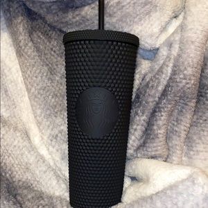Matte black studded Starbucks tumbler!